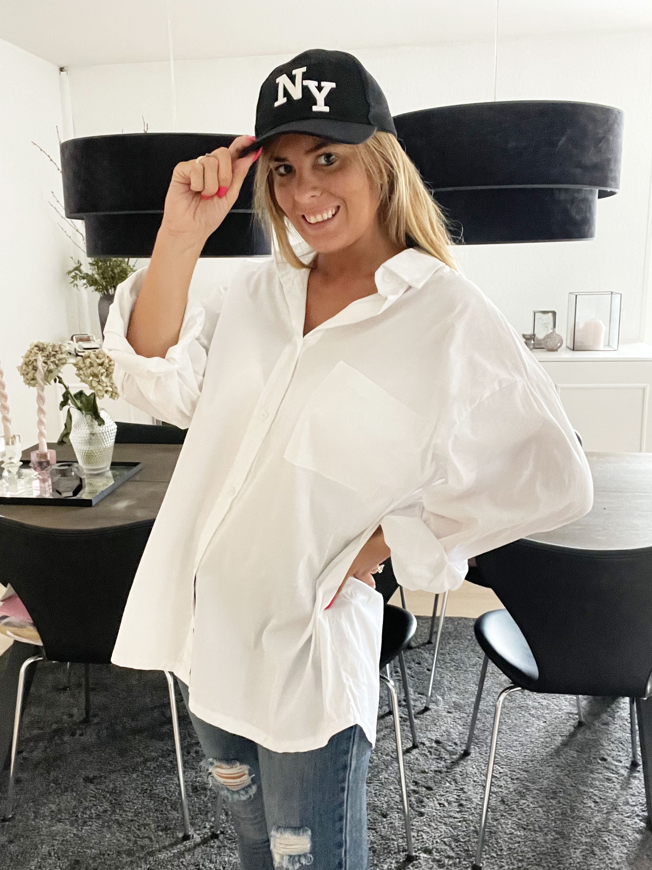 Verona - Oversized skjorta med stor ficka